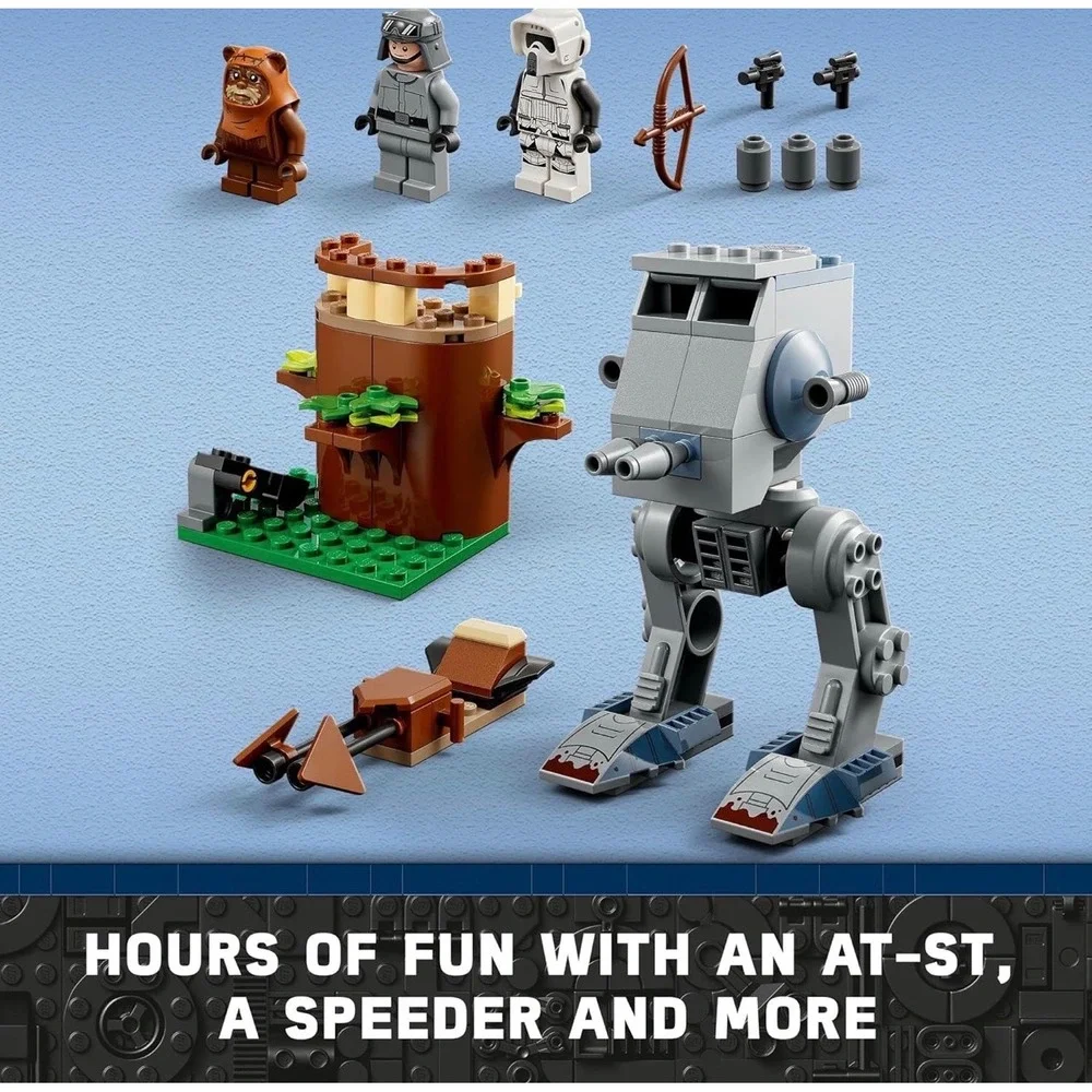 NWT/SEALED LEGO Star Wars AT-ST 75332 Wicket Ewok Scout Trooper 87 Pc